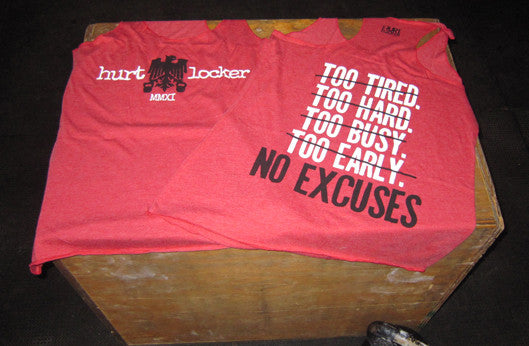 No Excuses - Tank (Red Triblend Racer)